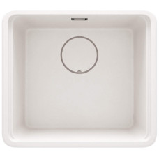 Deante Kitchen Sink granite, square, no drainboard, 500х440х230mm, bowl - 1, over(under)-mounted, alebaster + kitchen board (ZKM_A10A)