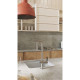 Deante Kitchen Sink granite, square, no drainboard, 500х440х230mm, bowl - 1, over(under)-mounted, alebaster + kitchen board (ZKM_A10A)