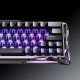 GravaStar Клавиатура магнитная Mercury V60 Pro 60keys, GravaStar Blackcore, USB-A, 8k,RGB, Interstellar Silver (GSV60PRO_XTAL_BLK)