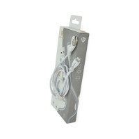 Дата кабель USB 2.0 AM to Lightning 1.0m 2.4A white Voltronic (LC901)