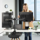 HAMA Monitor Holder, 2 Monitors, Height-adjustable, Swivel/Tilt, 13  - 32  (00118491)