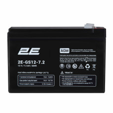 2E GS, 12V, 7.2Ah, AGM (2E-GS12-7.2)