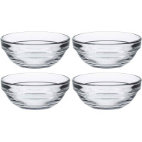Duralex Set of salad bowls, Gigogne, 70ml, 4pcs, glass, transparent (2021AC04)