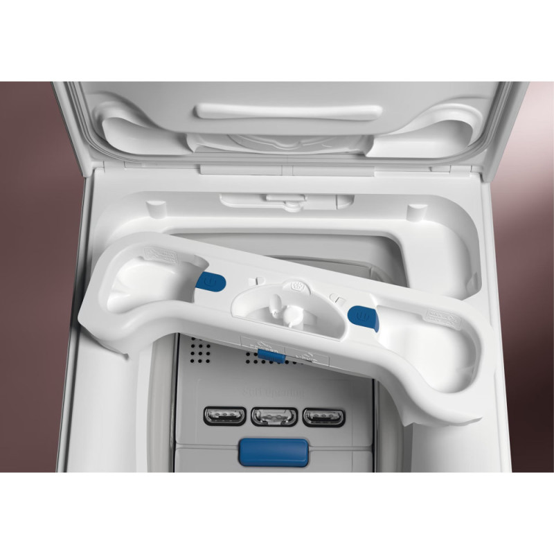 Electrolux Стиральная машина вертикальная, 6кг, 1300, A+++, 60см, дисплей, пар, инвертор, белый (EW7TN3362U)