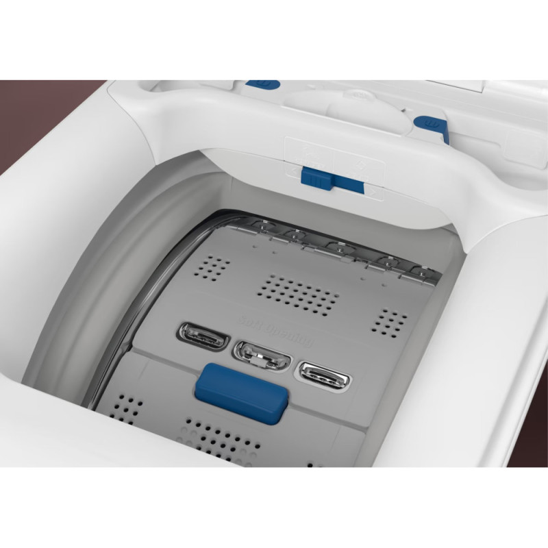 Electrolux Стиральная машина вертикальная, 6кг, 1300, A+++, 60см, дисплей, пар, инвертор, белый (EW7TN3362U)