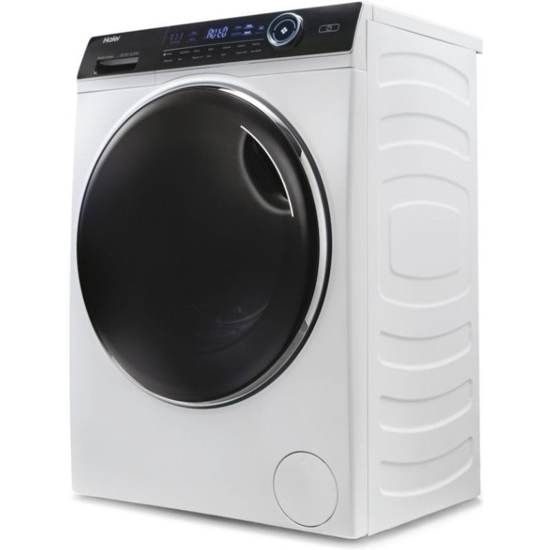 Haier Стиральная машина фронтальная, 10кг, 1400, A+++, 60см, дисплей, пар, инвертор, люк черный, прямой привод, белый