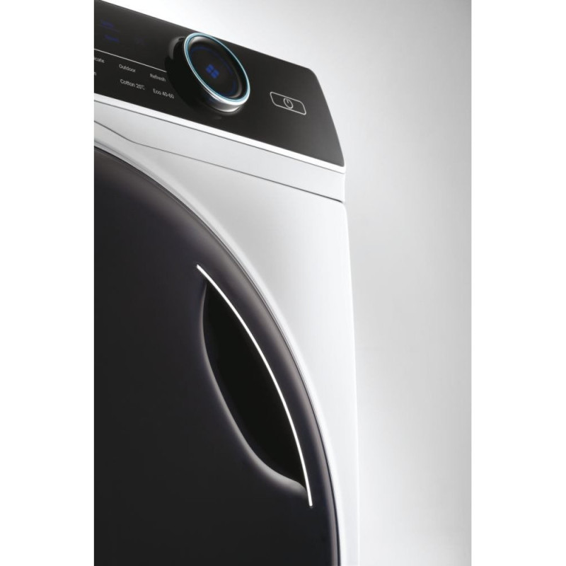 Haier Стиральная машина фронтальная, 10кг, 1400, A+++, 60см, дисплей, пар, инвертор, люк черный, прямой привод, белый