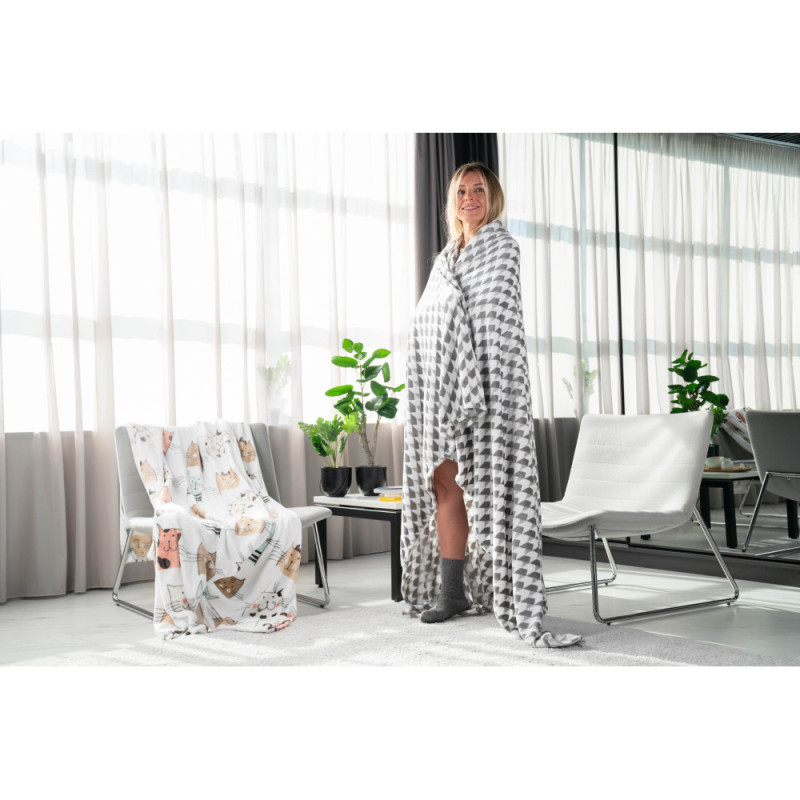 ARDESTO Flannel blanket, 160x200cm, geometry, 100% polyester (ART0104PB)