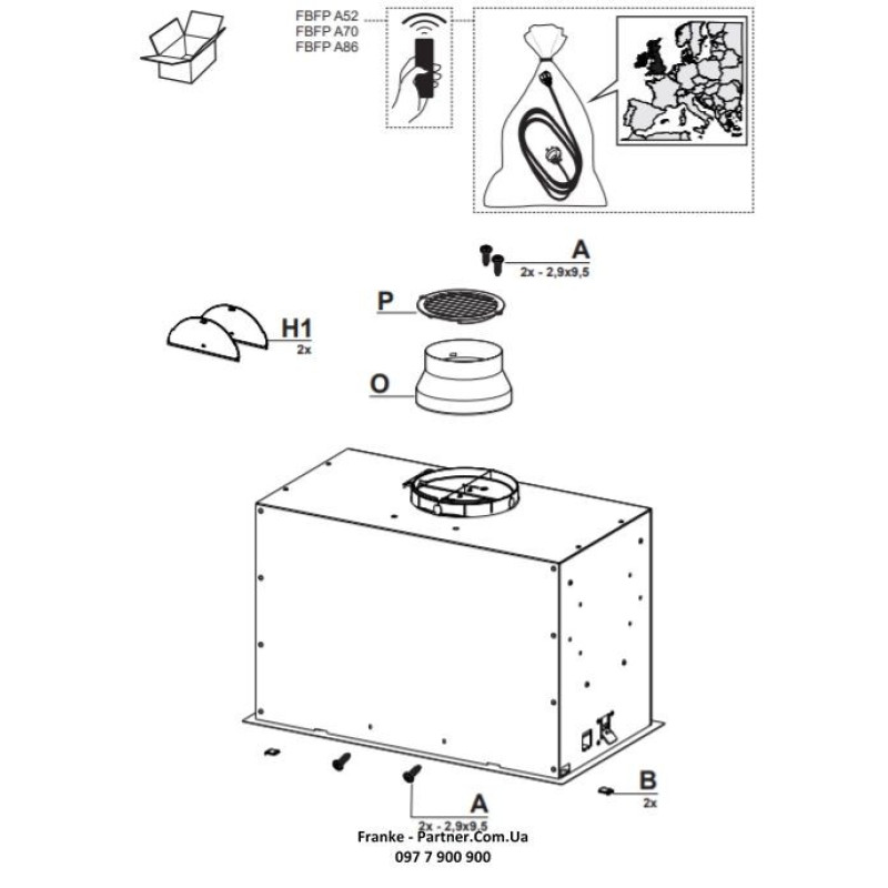 Franke Вытяжка встраиваемая Box Flush EVO нерж (305.0665.361)