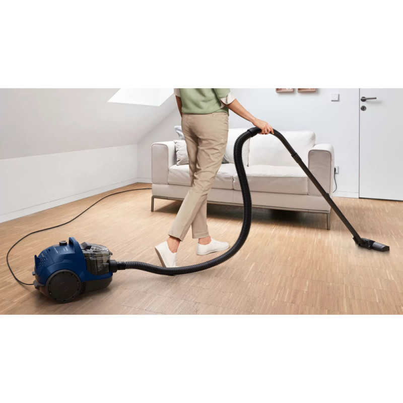 Bosch Пылесос контейнерный, 550Вт, НЕРА13, синий (BGS21X320)