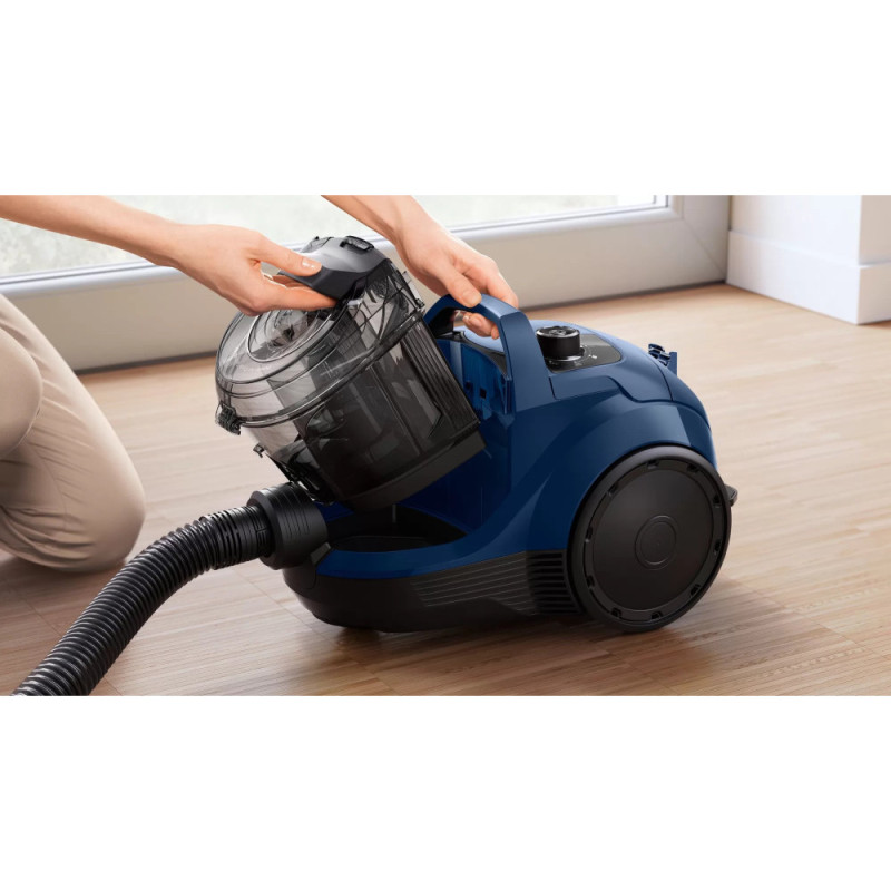 Bosch Пылесос контейнерный, 550Вт, НЕРА13, синий (BGS21X320)