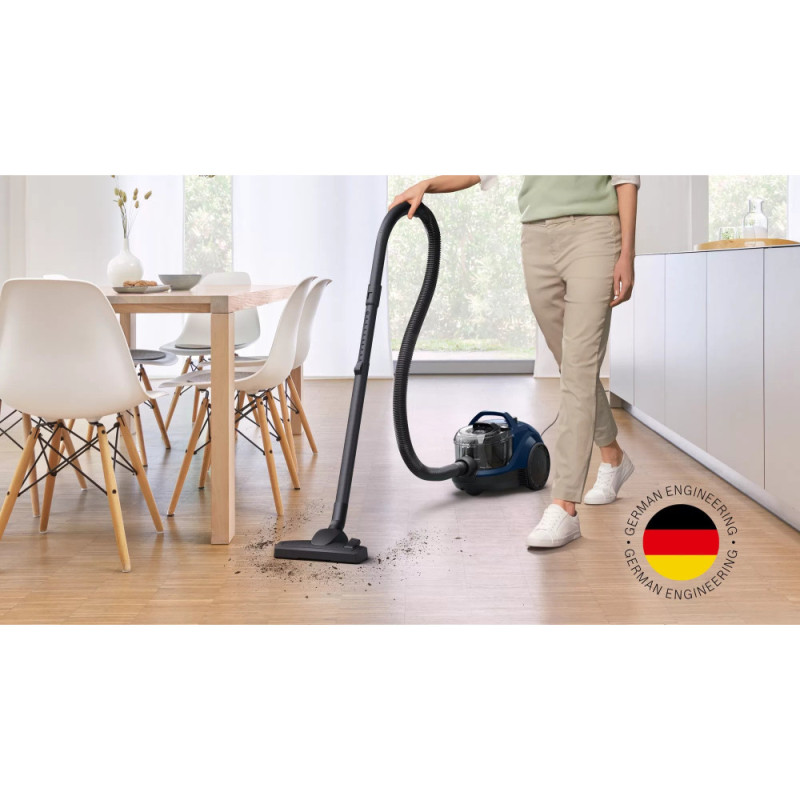 Bosch Пылесос контейнерный, 550Вт, НЕРА13, синий (BGS21X320)
