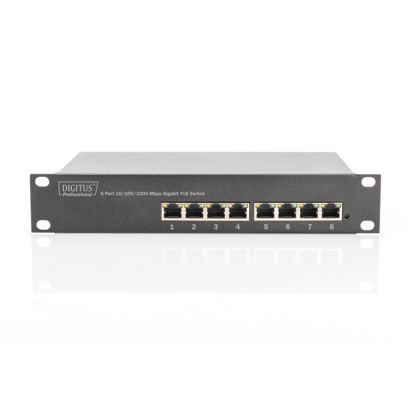 Digitus Gigabit Ethernet 8x10/100/1000Mbps RJ45 POE, 10" (DN-95317)
