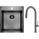 Deante Kitchen set Olfato steel sink ZPO_D10A + tap BQO_D72M, titanium (ZPOED10A)
