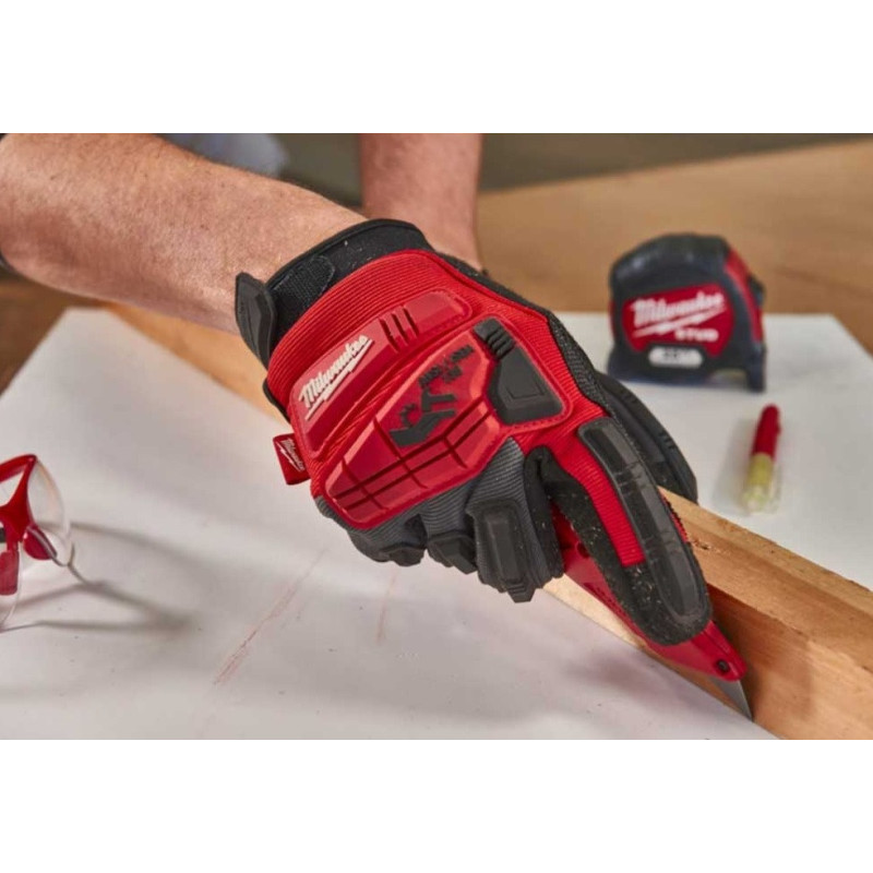 Milwaukee Impact Demolition work gloves, polyester/spandex/nitrile, size 9/L, black (4932471909)