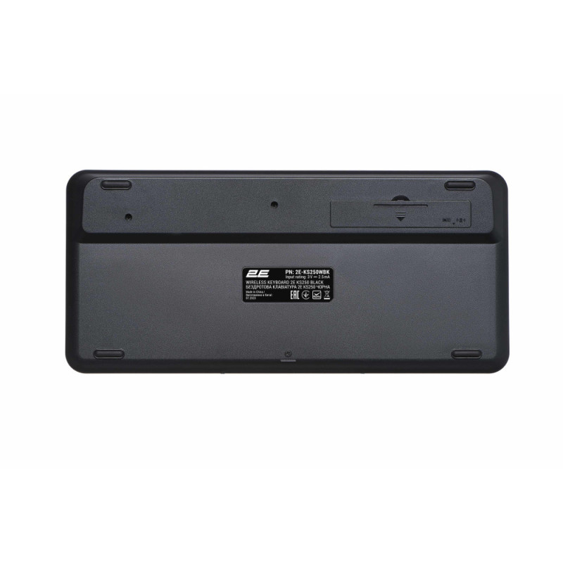 2E Keyboard membrane KS250 84key, WL/BT, EN/UK, black-grey (2E-KS250WBK_UA)