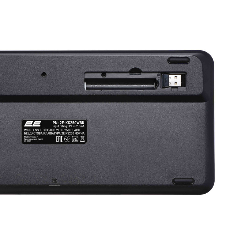 2E Keyboard membrane KS250 84key, WL/BT, EN/UK, black-grey (2E-KS250WBK_UA)