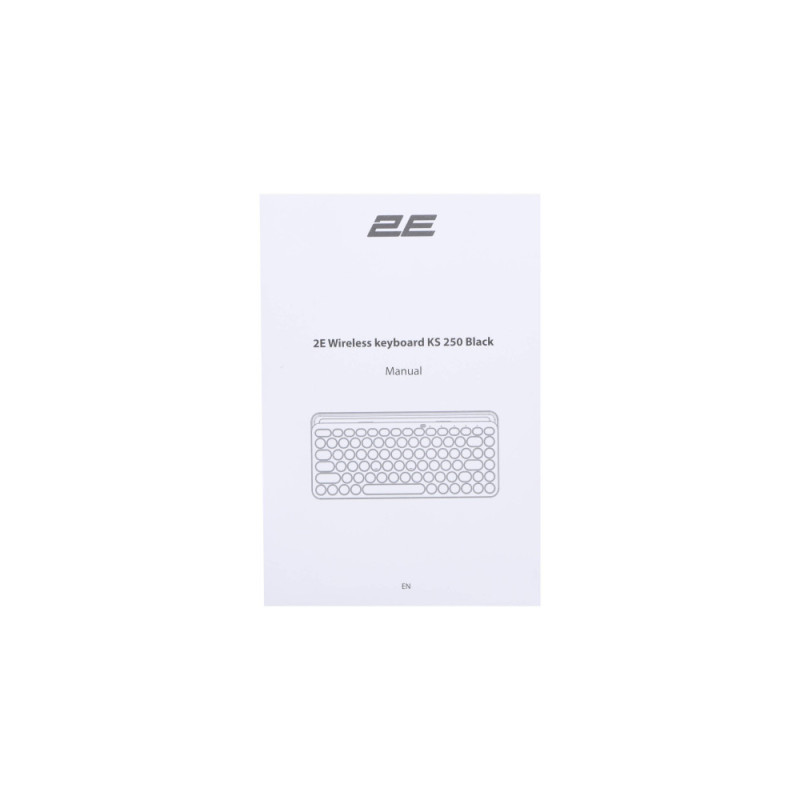 2E Keyboard membrane KS250 84key, WL/BT, EN/UK, black-grey (2E-KS250WBK_UA)