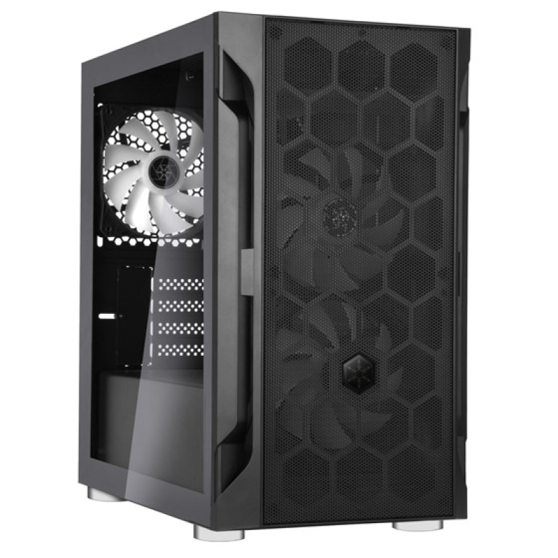 SilverStone Computer case FARA FAH1MB-PRO, without PSU, 1xUSB3.0, 2xUSB2.0, 3x120mm ARGB fan, TG Side Panel, mATX, Black (SST-FAH1MB-PRO)
