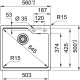 Franke Мойка кухонная Urban фрагранит, прямоуг., без крыла, 503х425х230мм, чаша- 1, врезная, UBG 610-56, черный матовый (114.0699.236)
