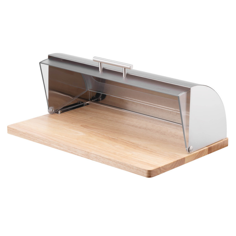 ARDESTO Bread bin Gemini 39х27х15cm, wood, plastic, stainless steel (AR0914GB)