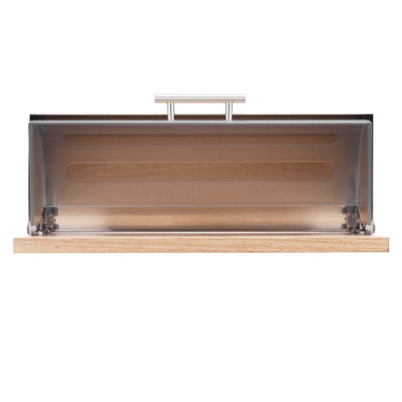 ARDESTO Bread bin Gemini 39х27х15cm, wood, plastic, stainless steel (AR0914GB)