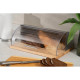 ARDESTO Bread bin Gemini 39х27х15cm, wood, plastic, stainless steel (AR0914GB)