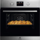 Electrolux Духовой шкаф электрический, 65л, A+, дисплей, конвекция, пиролиз, телескопические направляющие, нерж (EOH4P56BX)