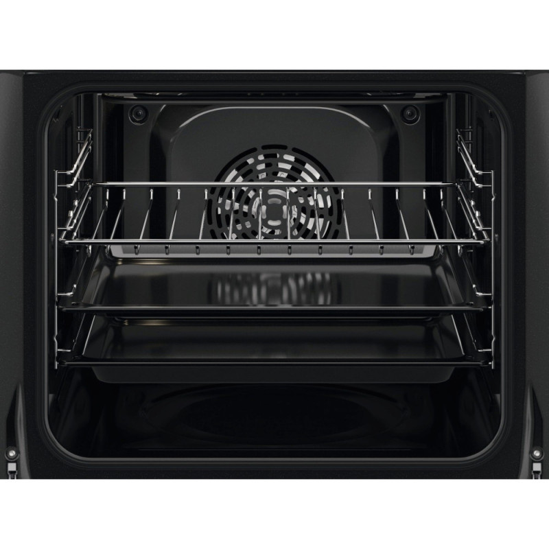Electrolux Духовой шкаф электрический, 65л, A+, дисплей, конвекция, пиролиз, телескопические направляющие, нерж (EOH4P56BX)
