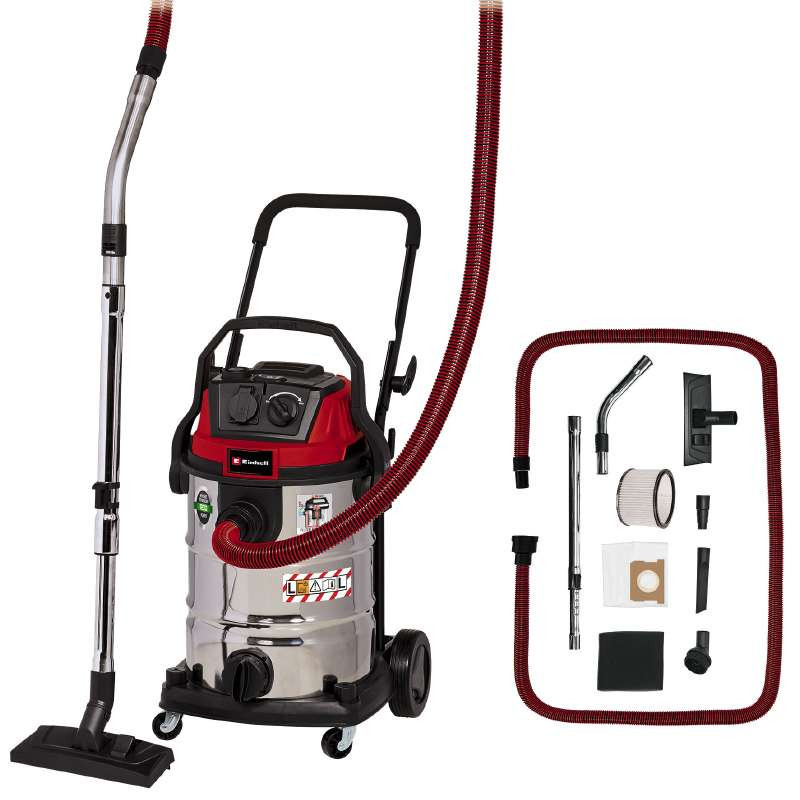 Einhell Пилосос професійний TE-VC 2230 SACL, 1400Вт, 220мБар, контейнер 30л, розетка, клас L, 9.15кг (2342465)