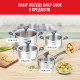Tefal Cookware set Daily Cook, 8items, stainless steel, bakelite, glass (G712S855)
