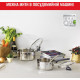 Tefal Cookware set Daily Cook, 8items, stainless steel, bakelite, glass (G712S855)