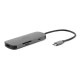 Acer Хаб 7in1 USB-С > 3xUSB-A3.2/HDMI/USB-C/PD/SD, 0.15м, сірий (HP.DSCAB.018)