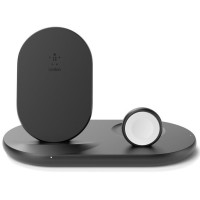 Belkin 3-in-1 Wireless Pad/Stand/Apple Watch[Зарядное устройство беспроводное 3в1 iPhone/Watch/AirPods, черный] (WIZ001VFBK)