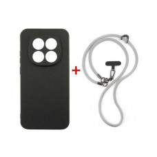Чохол до мобільного телефона Dengos Case + Cross-body Strap Xiaomi Redmi Note 15 Pro 5G Black+Grey (DG-KM-CCRB-41)