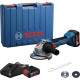 Bosch cordless angle grinder GWS 18V-8 125mm 18V 2x4A h 0-11000 rpm 1.7kg case ZP GAL 18V-40 (0.601.9N9.020)
