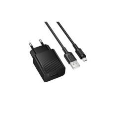 Зарядное устройство BOROFONE BAS71A USB + cable USB to Micro 5P 2.1A black (6941991122590)