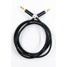 Кабель мультимедийный 3.5mm M to 3.5mm M 1.0m black Dengos (AUDIO-PLS-UG-BLACK)