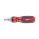 Milwaukee ratchet screwdriver, 7 bits, two-component handle, (PH1, PH2, PZ1, PZ2, Torx15, Torx20, SL5.5), 152 mm, CrV steel (4932471598)