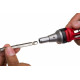 Milwaukee ratchet screwdriver, 7 bits, two-component handle, (PH1, PH2, PZ1, PZ2, Torx15, Torx20, SL5.5), 152 mm, CrV steel (4932471598)