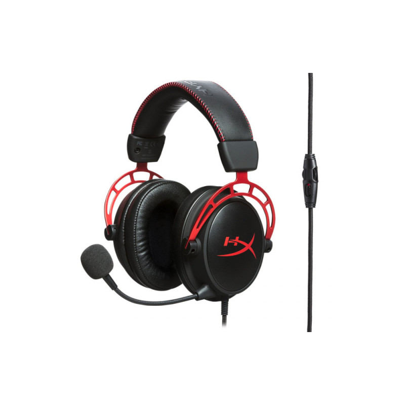 HyperX Гарнитура игровая Cloud Alpha, mini-jack/dual 3.5мм, 1.3м/2м черно-красный (4P5L1AM)
