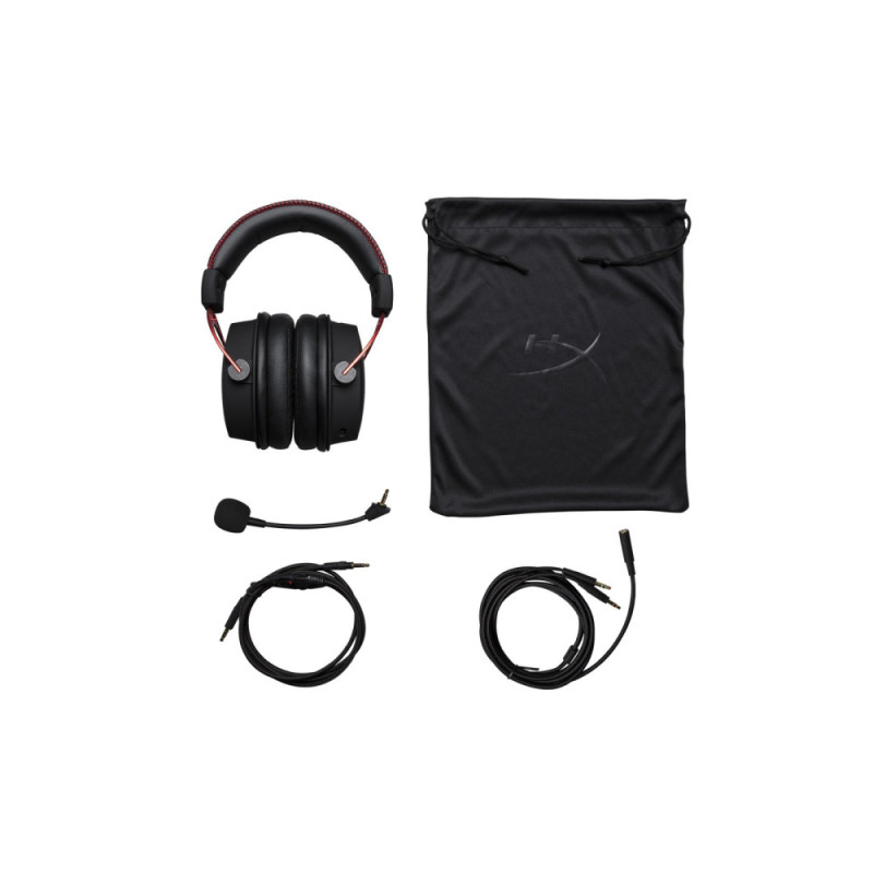 HyperX Гарнитура игровая Cloud Alpha, mini-jack/dual 3.5мм, 1.3м/2м черно-красный (4P5L1AM)