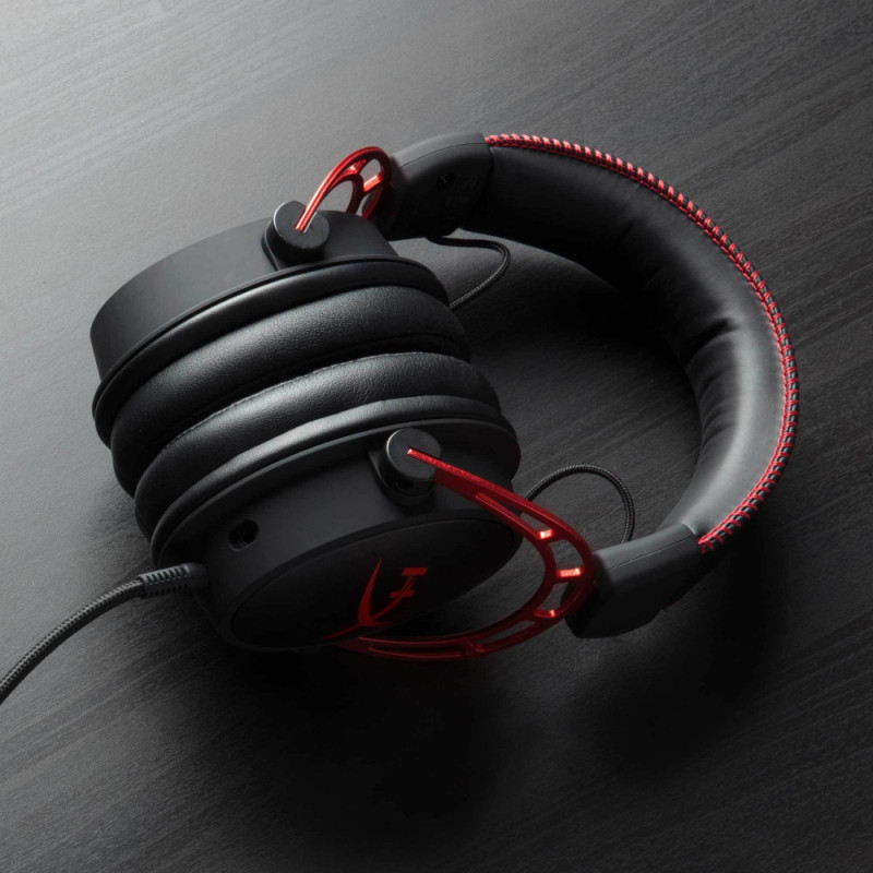 HyperX Гарнитура игровая Cloud Alpha, mini-jack/dual 3.5мм, 1.3м/2м черно-красный (4P5L1AM)