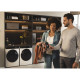 Haier Стиральная машина фронтальная, 8кг, 1400, A+++, 44см, дисплей, пар, инвертор, люк черный, прямой привод, белый (HW80-B14959TU1)