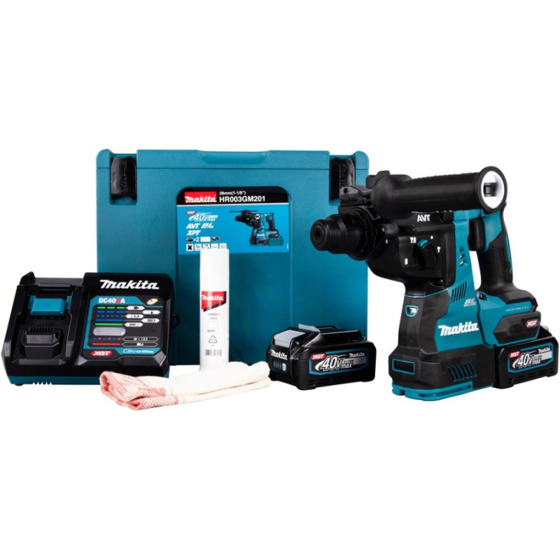 Makita Rotary Hammer HR003GM201 XGT cordless, 36 V, SDS+, 2.8J, 0-980 rpm, 4.6 kg