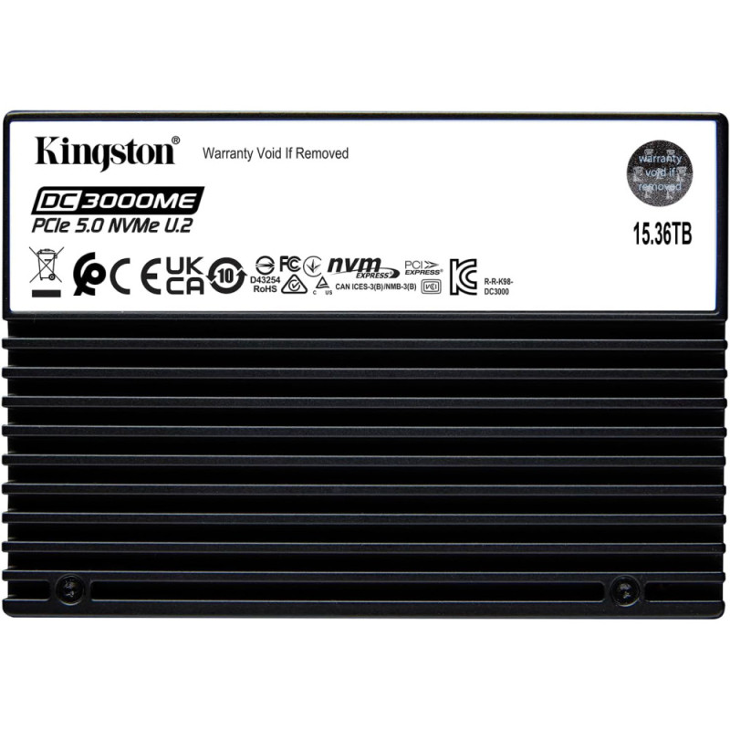 Kingston Накопичувач SSD Kingston U.2 15360GB DC3000M Enterprise (SEDC3000ME/15T3)