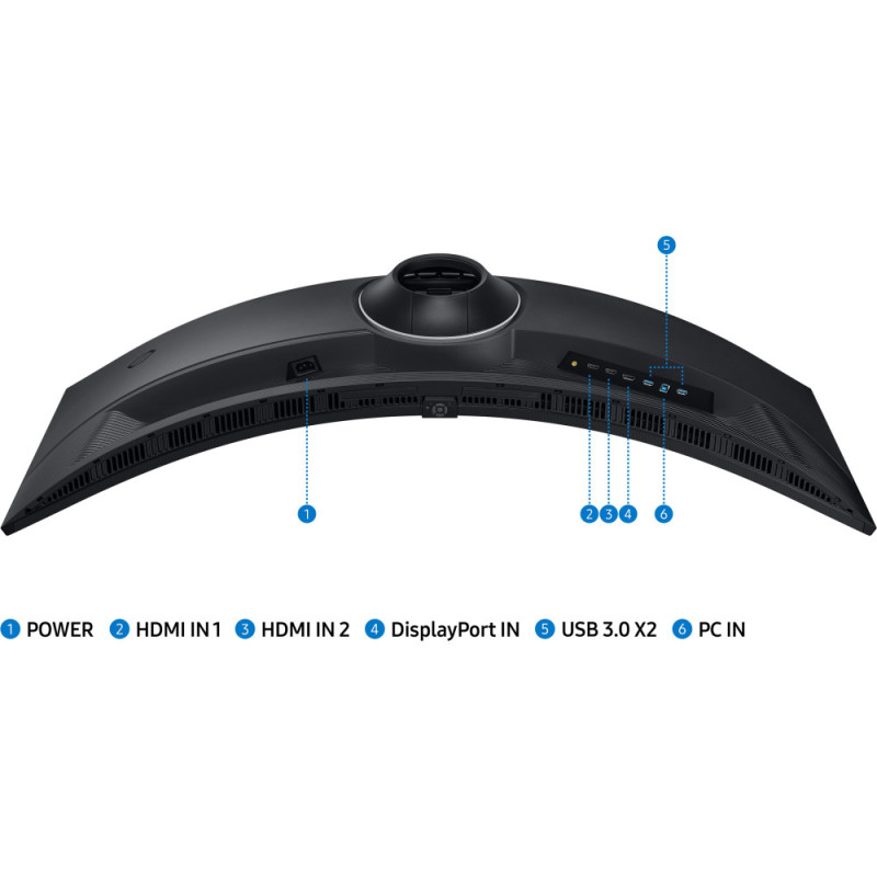 Samsung Hanwha Techwin 48.7 Odyssey G9 G95C HDMI, DP, USB, VA, 5120x1440, 32:9, 240Hz, 1ms, CURVED (LS49CG954EIXCI)