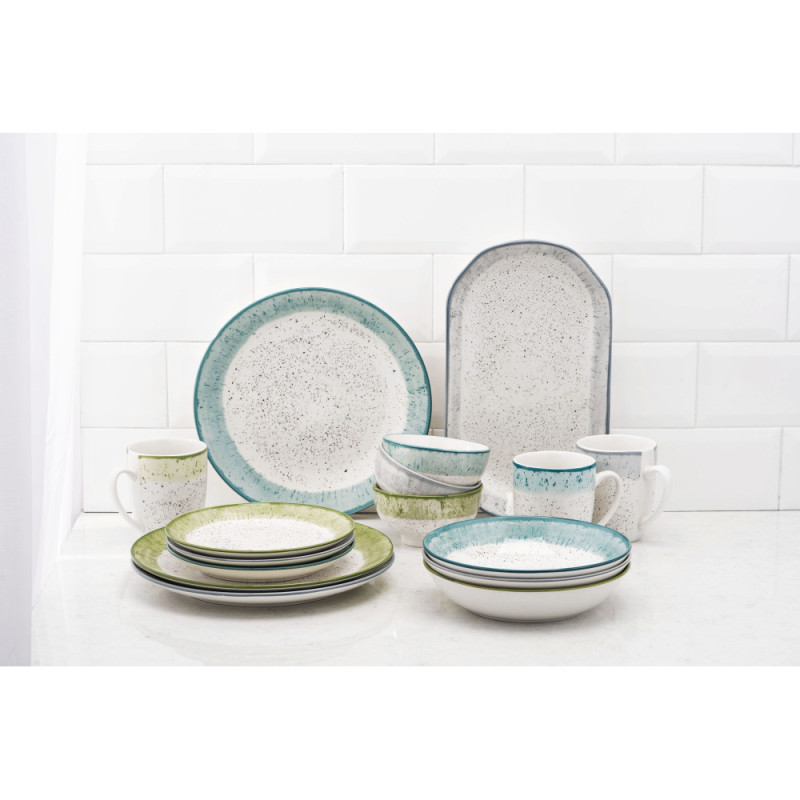 ARDESTO Bowl Siena, 11.5cm, porcelain, white-green (AR2914SWG)