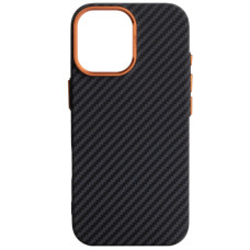 Чехол для мобильного телефона Armorstandart LikeCarbon2 SE MagCase Apple iPhone 17 Black Orange (ARM89160)