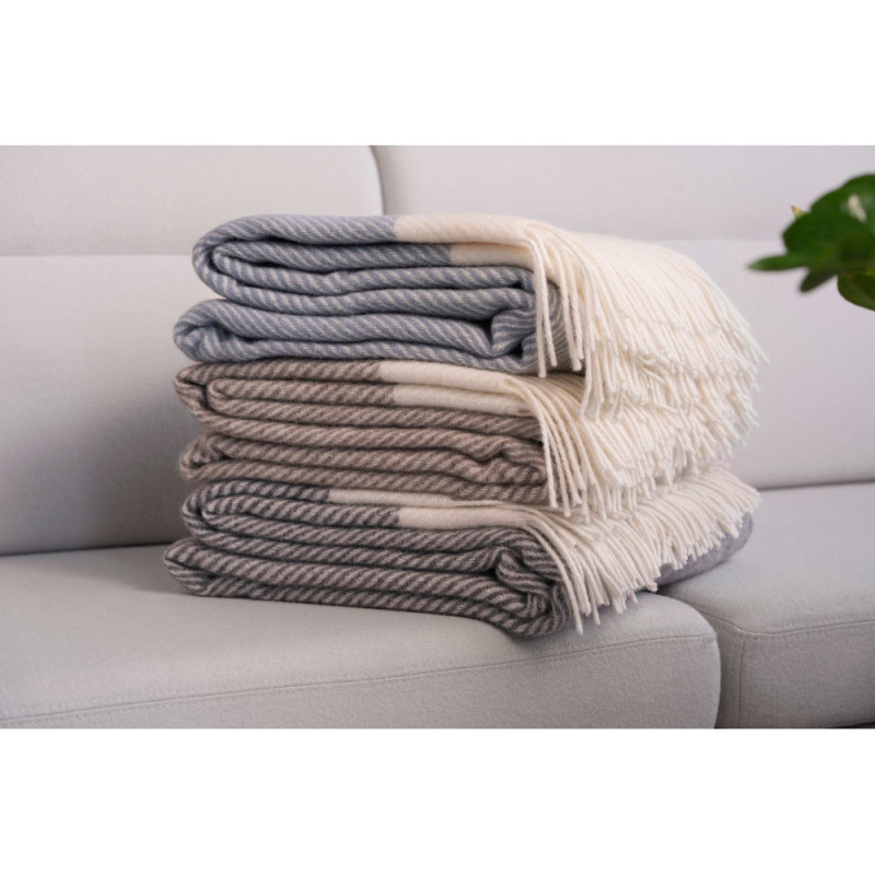 ARDESTO Blanket Leonardo Bianco, 140x200cm, 100% wool, grey (ART0502LB)